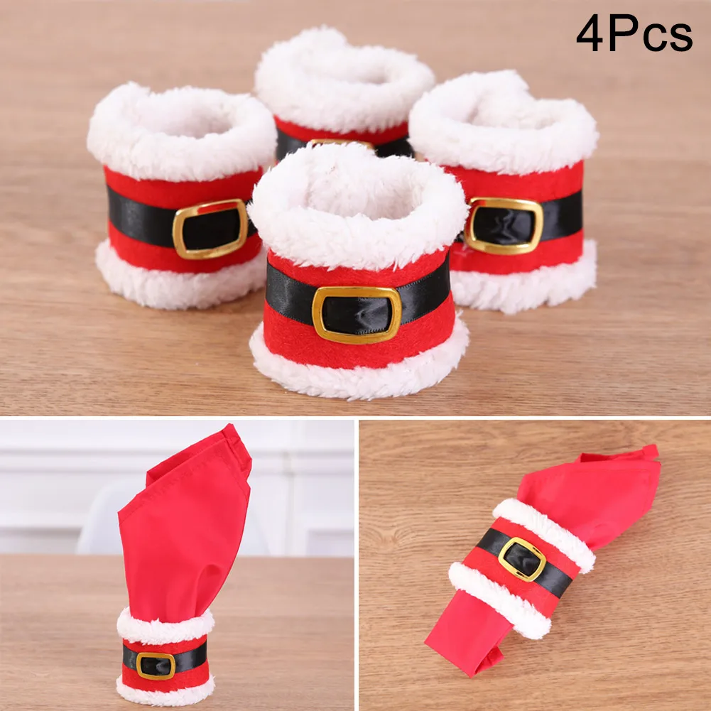 4 шт. держатели кольца для салфеток Банкетный обеденный стол Рождественский