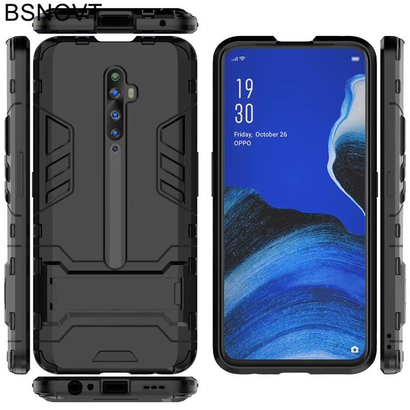 for oppo reno2 z case phone holder hard pc heavy armor shell anti konck phone case for oppo reno2 z case for oppo reno 2 z case free global shipping