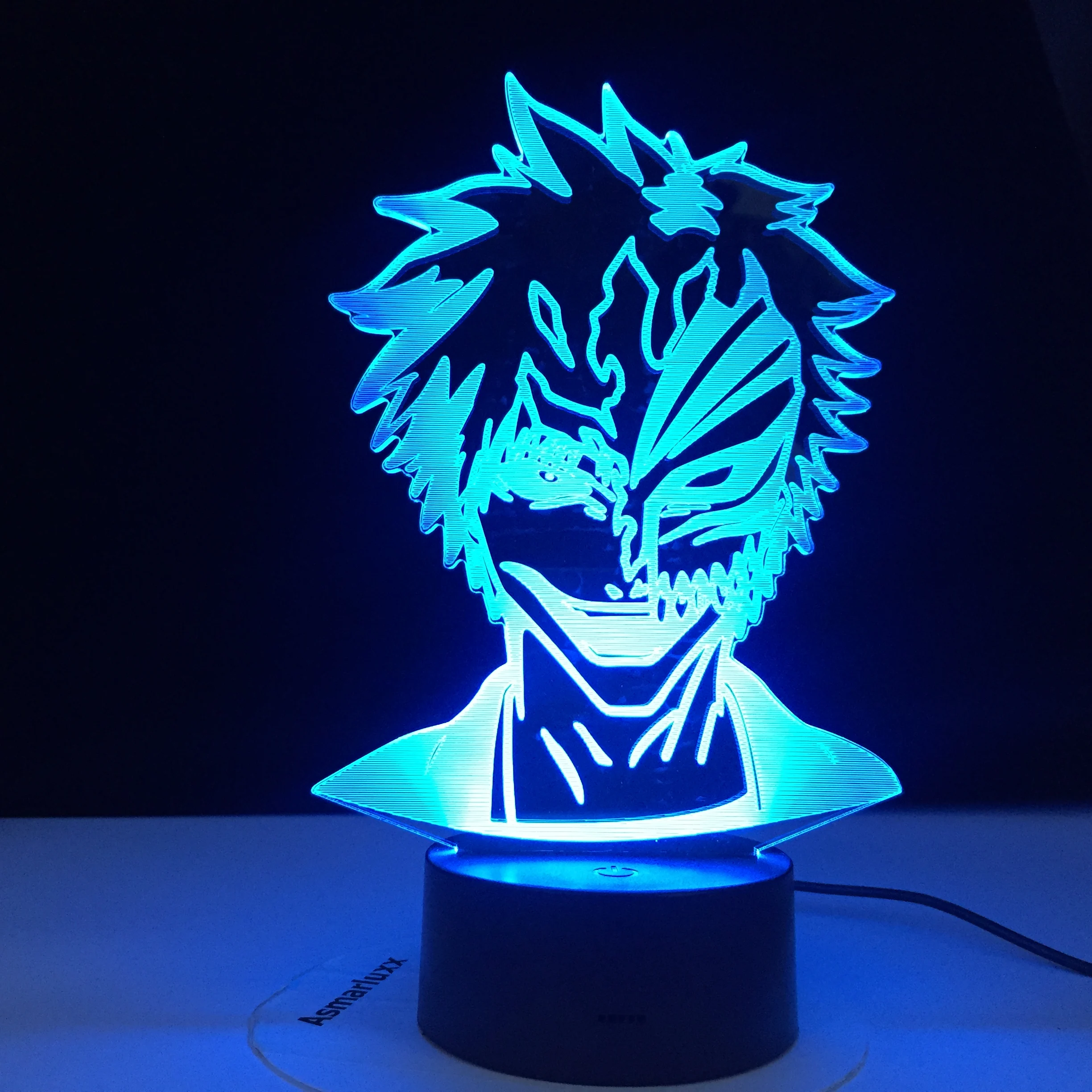 Светильник СВЕТОДИОДНЫЙ ночной в виде маски 3d с рисунком аниме ночник для
