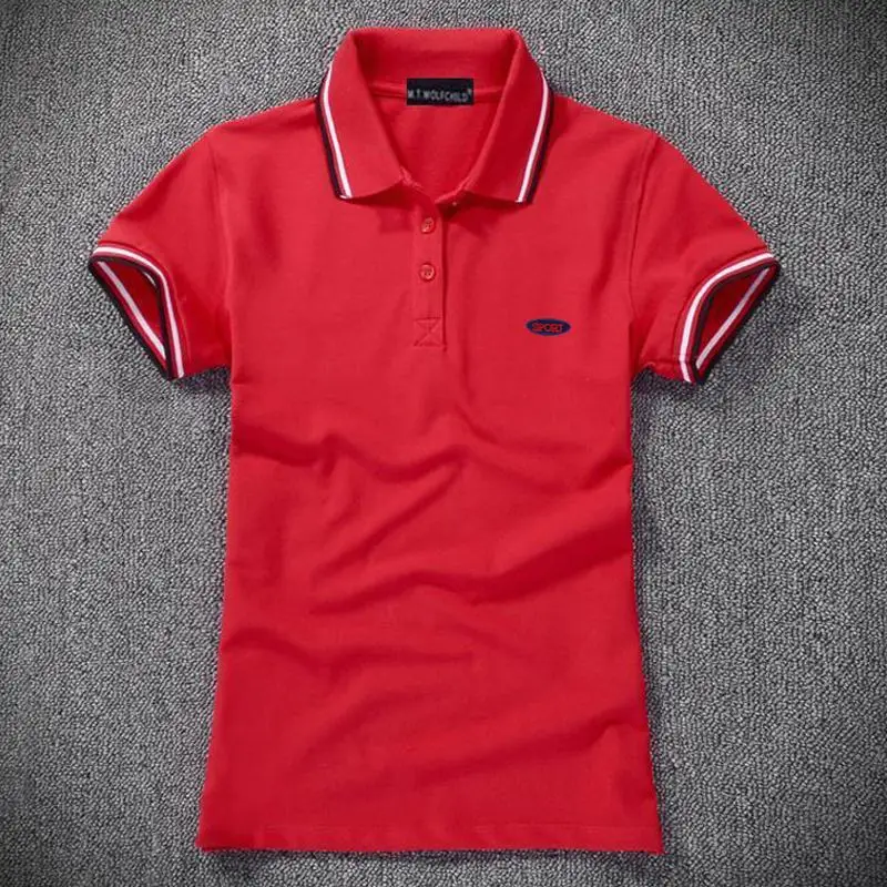 Высокое качество 2020 летние новые женские рубашки поло с коротким рукавом