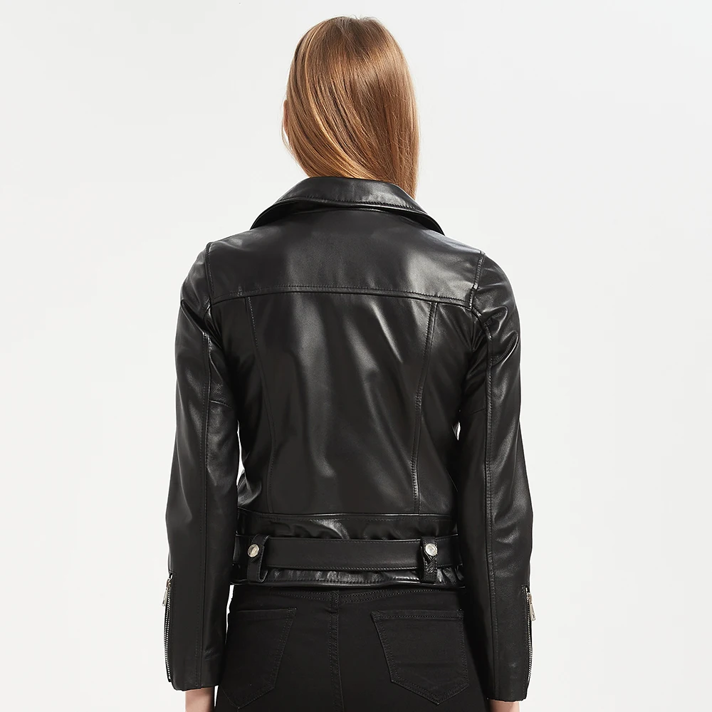 

Natural Sheepskin Genuine Leather Jacket Women Brand Slim Female Jacket Real Lambskin Outerwear Ladies Clothing M125
