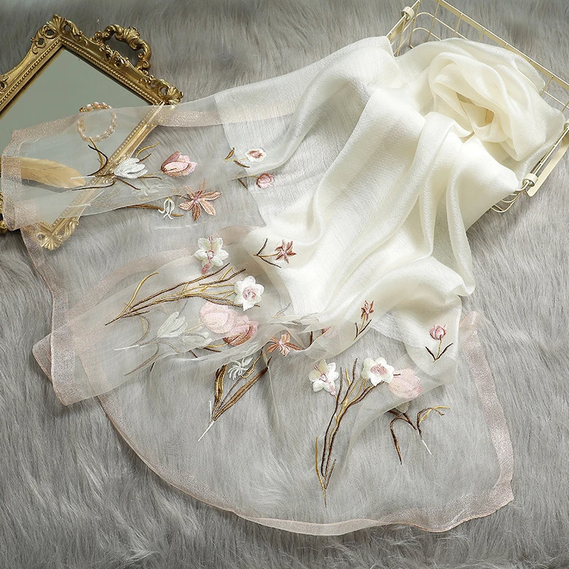 Модный Роскошный бренд женский шелковый шарф шаль дизайнерский шифоновый платок