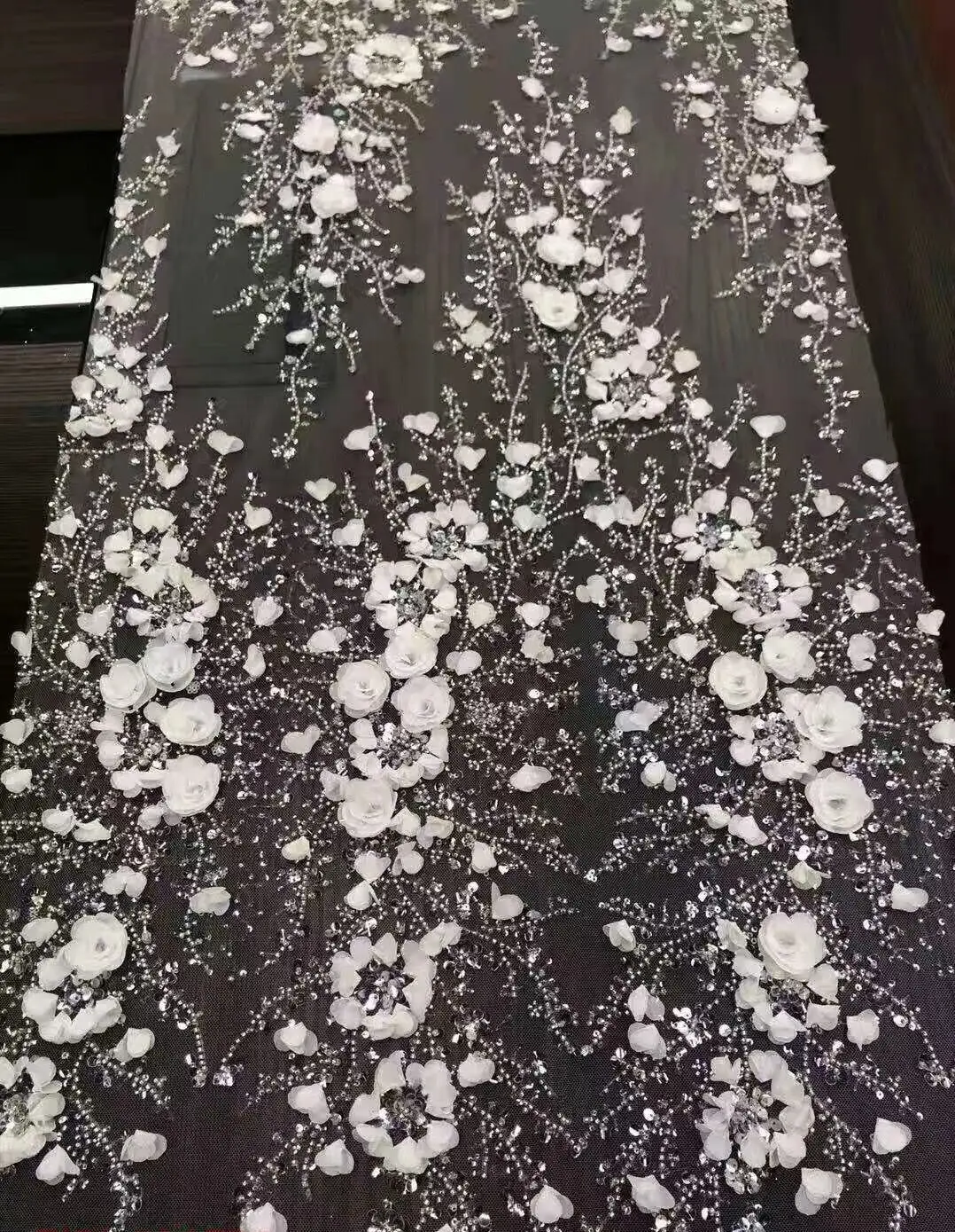 Роскошный объемный цветок JIANXI.C-428.8802 Вышивка Тюль Кружева фабричное производство