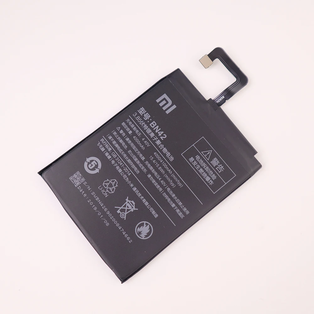Оригинальный аккумулятор Xiao mi 100% BN42 4100 мАч для Xiaomi Hongmi Redmi 4 высококачественные