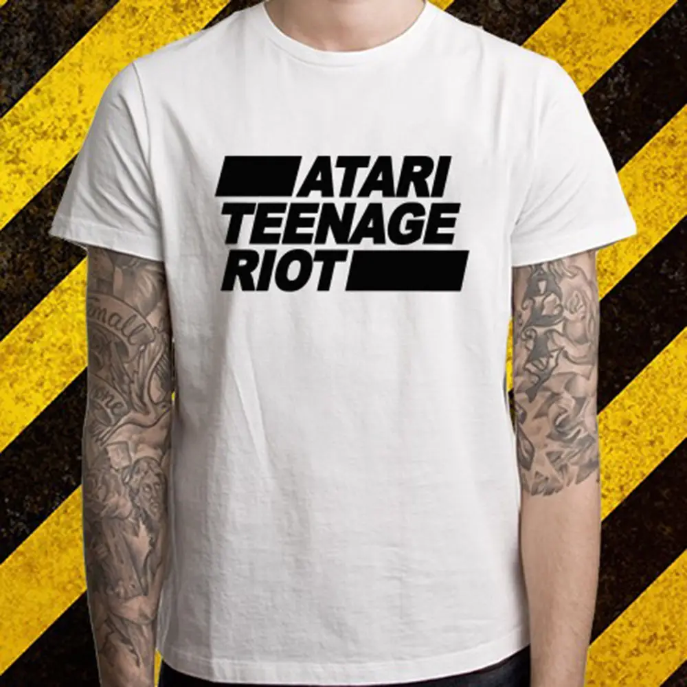 Новый Atari подростков бунт хардкор группа мужская белая футболка Размеры S до 2XL 100%