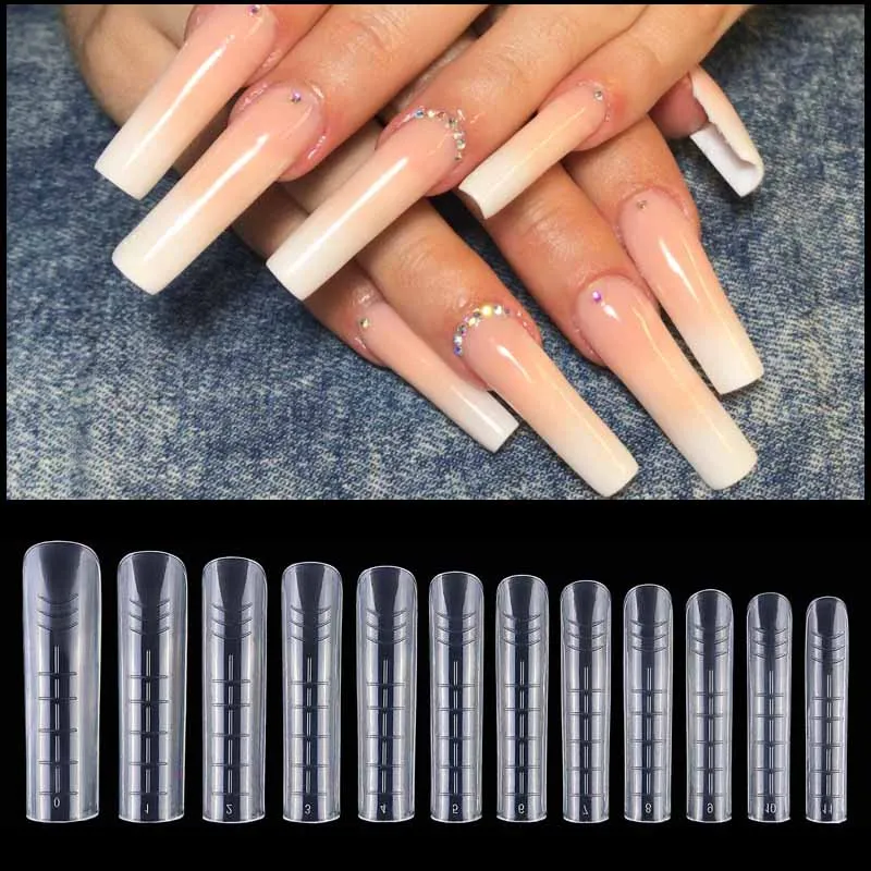 

Dual Form False Nail Extension For Tips Building Nail Gel System UV Acrylic DIY Art Forms For Nails Mold Nail Decoration