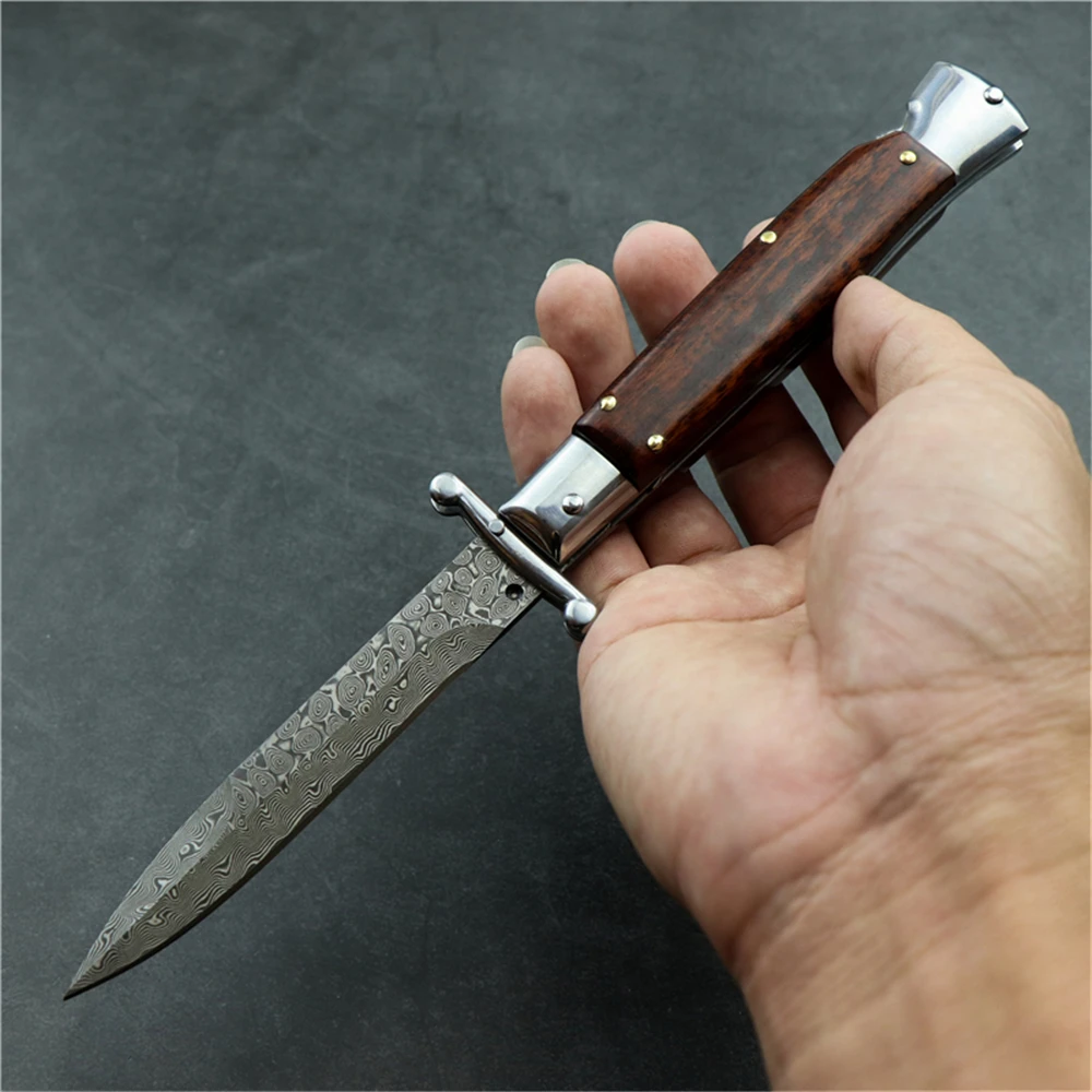Новый складной нож наружный из дамасской стали для повседневного использования |