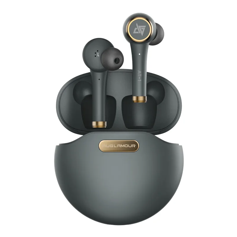 Серый Auglamour AT-1 Bluetooth 5,0 TWS наушники беспроводные наушники fone de ouvido Smart Touch гарнитура с шумоподавлением стиль ушей - Цвет: Серый