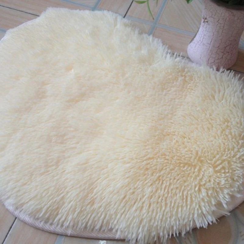 Однотонный толстый коралловый флисовый ковер для гостиной Нескользящие коврики