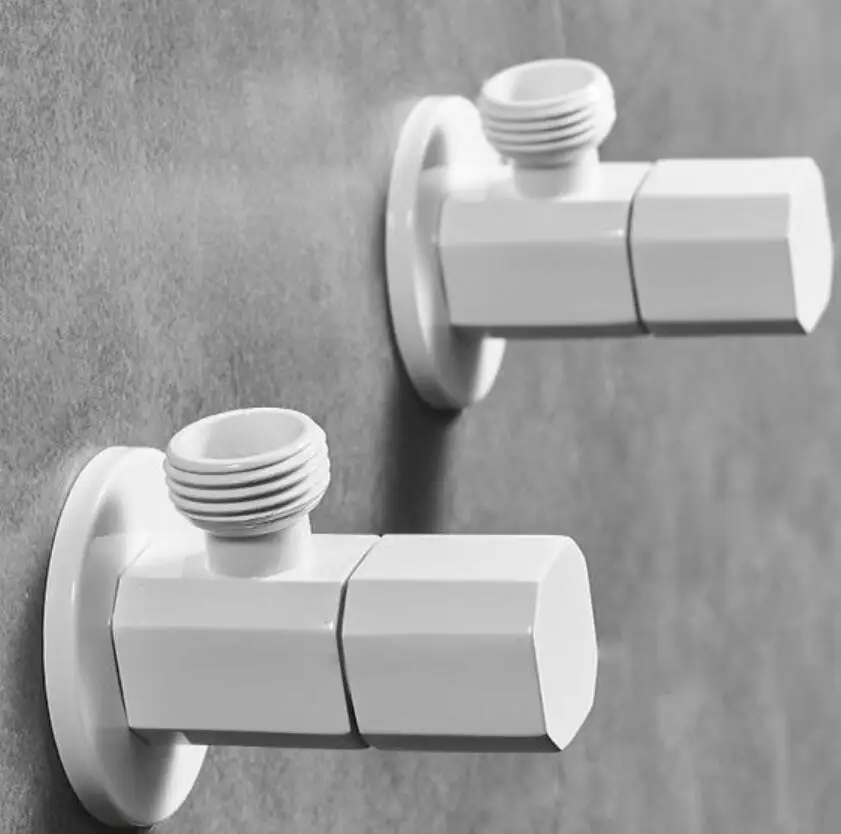 Белый цвет угловой клапан покрытый водой кран белый латунный переключающий