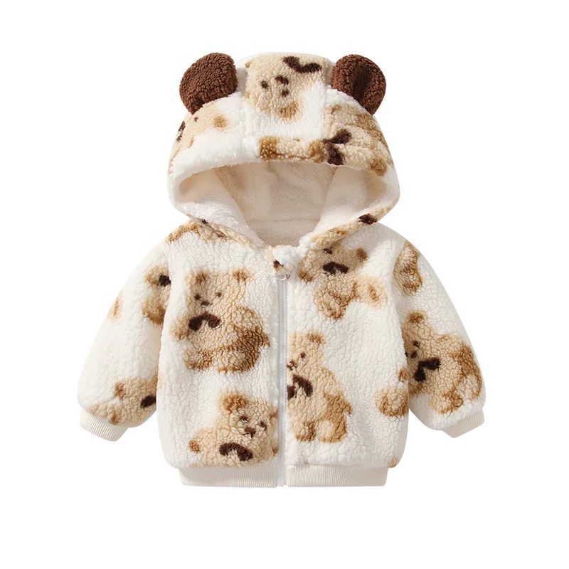 

Baby Coats Autumn Casual Hooded Long Sleeve Newborn Infant Boys Girls Fleece Jackets Winter Warm Toddler Kids Outerwear Costumes