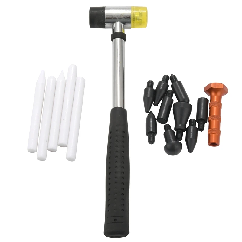 

9 pcs Paintless Dent Removal Aluminum Tap Down Tool Tips 9 Heads for Paintless Repair Lamp Paintless Dent Remover (Tap Down Head