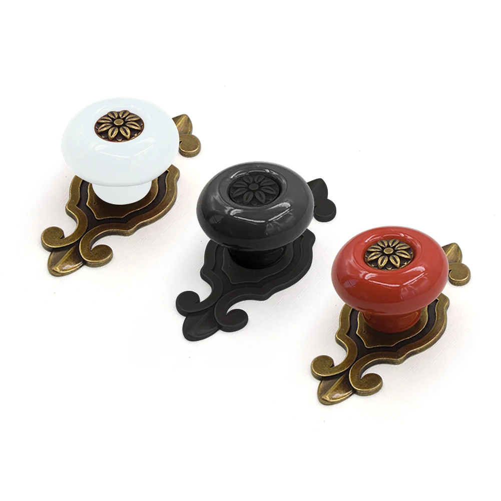 2Pcs/set Ceramic Metal Drawer Cabinet Wardrobe Cupboard Door Knobs Furniture Handles Home DIY | Инструменты