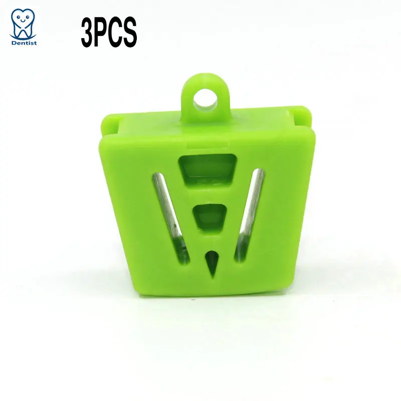 3Pcs Green Medium Dental Mouth Props Cheek Retractor 3Pcs Dental Bite Block for Dentistry Dentist Mouth Opener Silicone Rubber - Цвет: 3Pcs Green Medium
