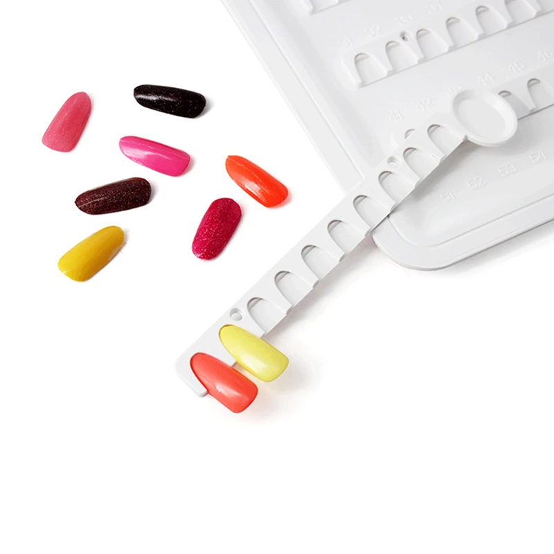 

120 Grid Nail Color Card Book Colorful Comparison Polish Display Board Set With Transparent Tool