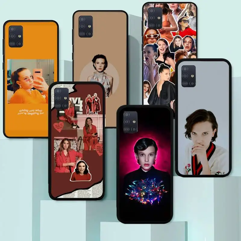 

British actor Millie Bobby Brown Phone Case for Samsung A20 A10 A50 A51 A52 A70 A750 A720 A530 2018 Lite Cover Fundas