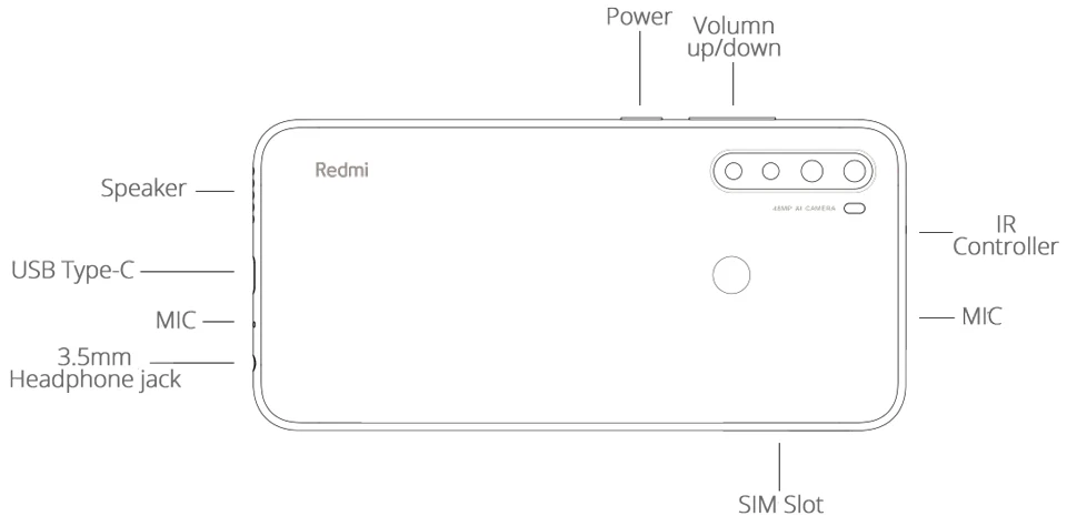 Смартфон Xiaomi Redmi Note 8 с глобальной версией, 3 ГБ, 32 ГБ, Восьмиядерный процессор Snapdragon 665, 4000 мАч, 6,3 дюйма, FHD, 48 МП, четырехъядерный мобильный телефон