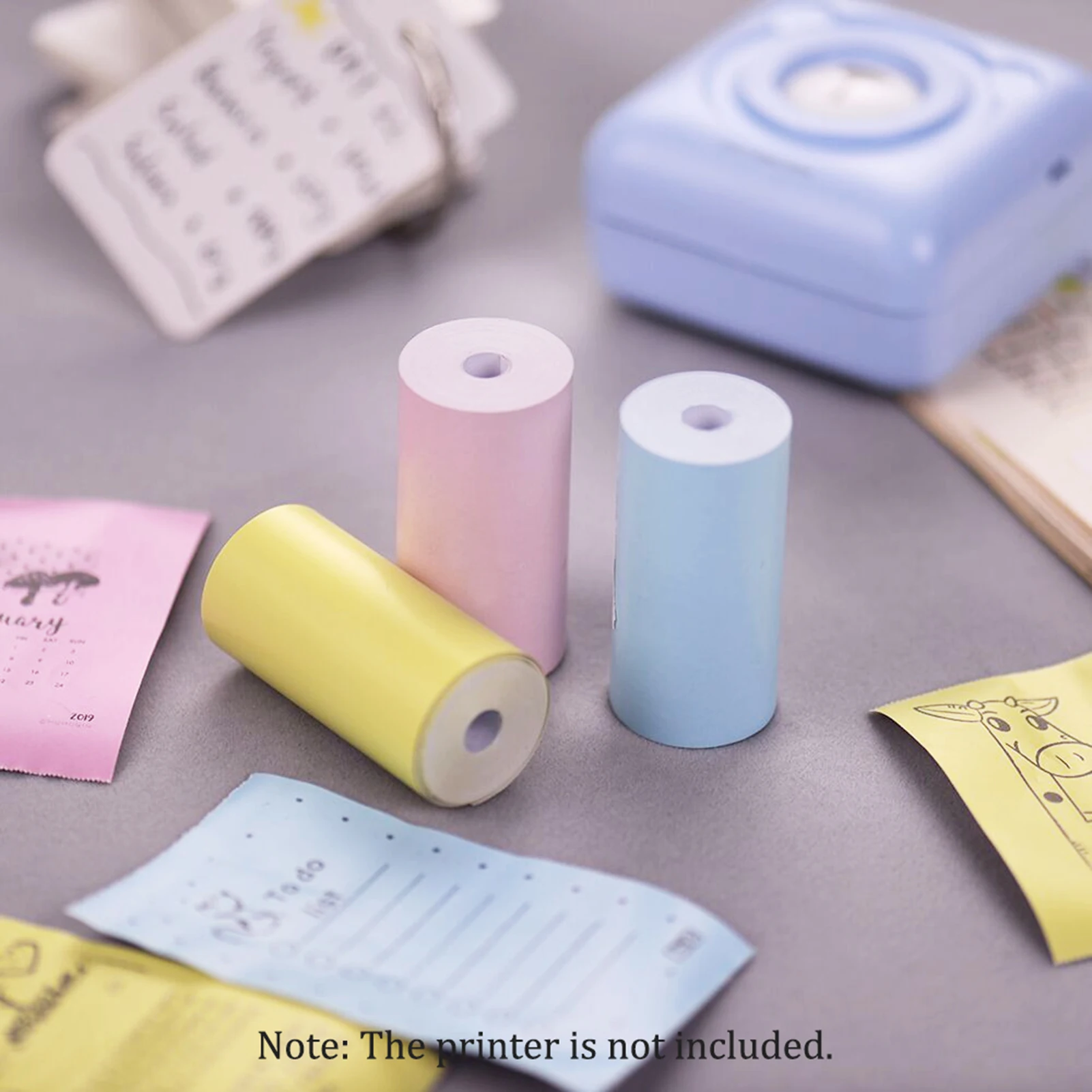 

Aibecy 57*30mm 3 Rolls Color Thermal Paper Roll Bill Receipt Photo Paper Clear Printing for PeriPage A6 Pocket Thermal Printer