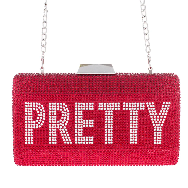 

Women's Diamond Evening Bag Luxury Wedding Clutch Bag Ladies Mini Handbag Gold Silver Elegant Party Banquet Purse Clutches Bags