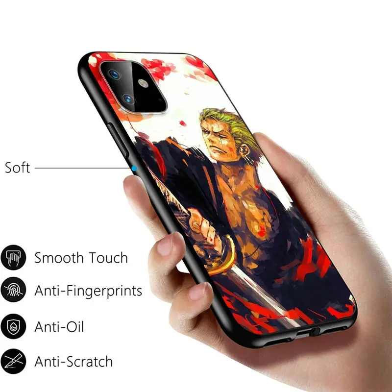 

One Piece Luffys For Apple iPhone 12 11 Pro Max mini XS Max XR X 8 7 6 6S Plus 5S SE 2020 Soft Black Phone Case