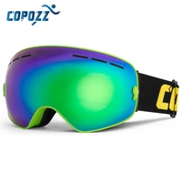copozz brand ski goggles double layers uv400 anti fog big ski mask glasses skiing snow men women snowboard goggles gog 201 pro