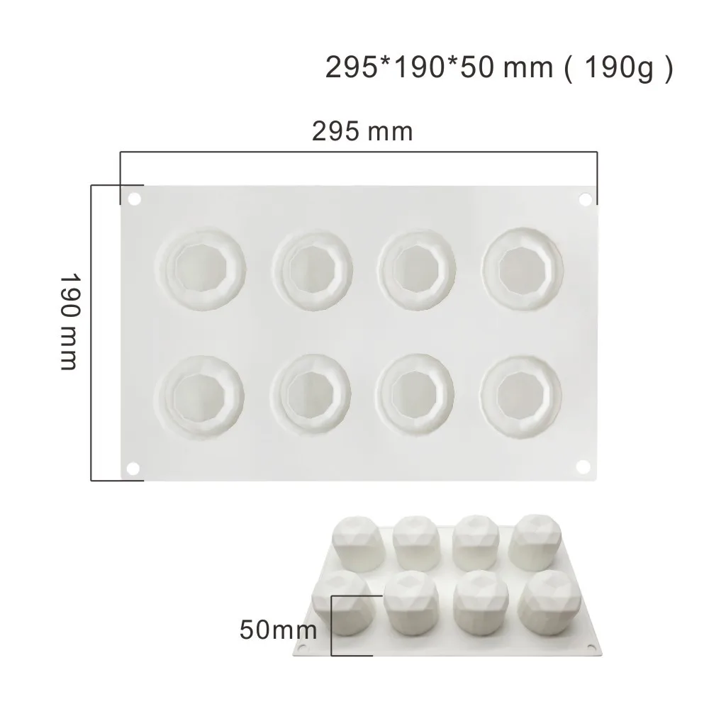 8 ячеек форма для торта Форма Мусса десерта силиконовые формы маффинов выпечки