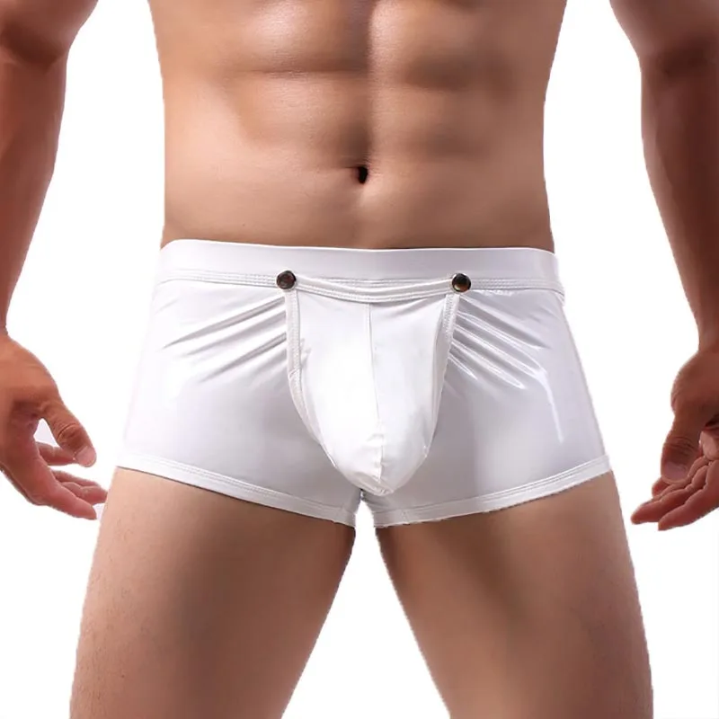Мужские трусы боксеры нижнее белье с пуговицами открытым шаговым швом Трусы из
