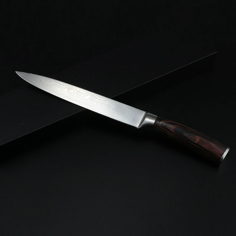 

Hot meat knife cutting color wood versatile kitchen knife handle knife