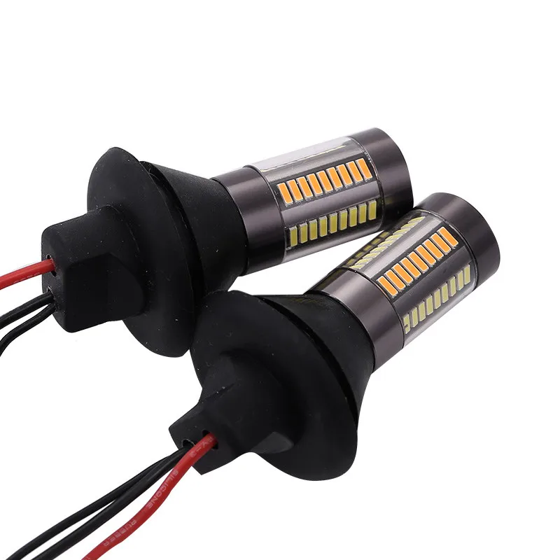 Дневные ходовые огни 66LED DRL ba15s 1156 BA15S сигнал поворота двойной режим внешние s BAU15S T20