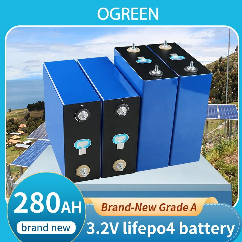 

16pcs 3.2V 280Ah lifepo4 Battery 48V 280AH Rechargeable Battery Pack Electric Car RV Solar Energy Storage System EU US tax free