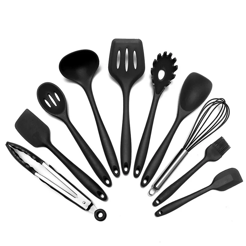 10 шт./компл. силиконовые Кухонные принадлежности набор кухонной посуды из
