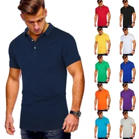 summer ouma new fashion pure color slim fit casual mens short sleeve shirt
