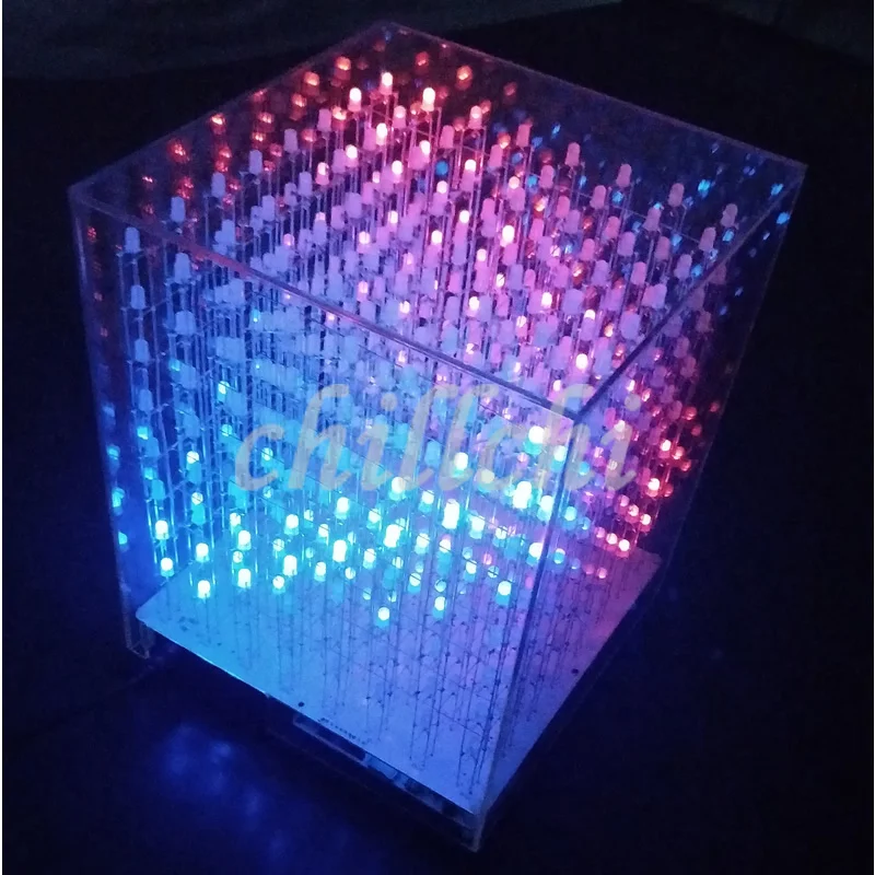 

3D888 полноцветный RGB светильник cube музыкальный спектр, только Наборы печатных плат
