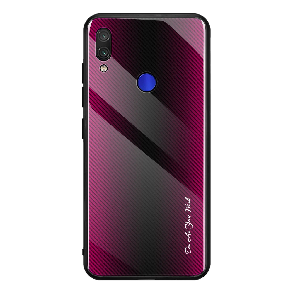 04 Для Xiaomi Redmi Note 7 Чехол чехол из закаленного стекла для телефона для Xiaomi Redmi Note 5 6 7 Pro 7A K20 Pro градиентные полосы задняя крышка - Цвет: 04