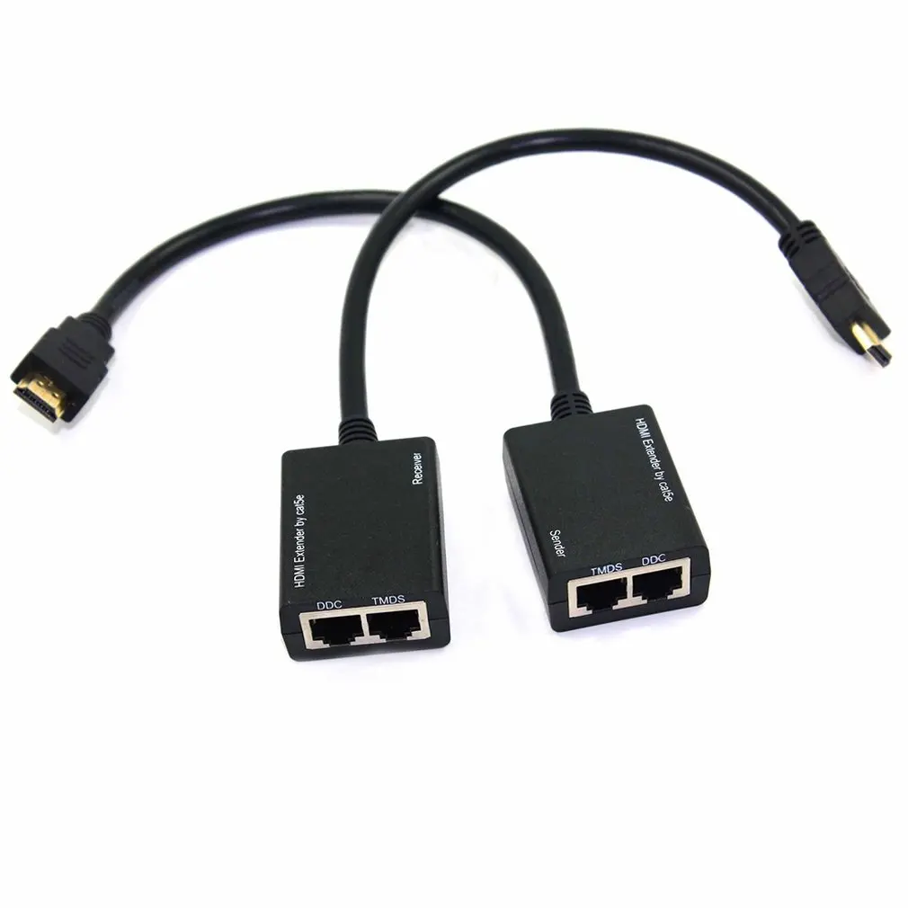 Practical HDMI Over RJ45 CAT5e CAT6 LAN Ethernet Balun Extender Repeater Up to 100ft 1080P High Performance | Электроника