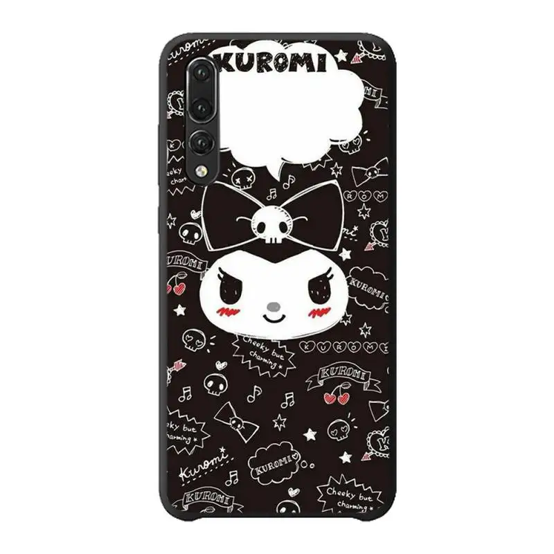 

YNDFCNB Cute cartoon Kuromi Phone Case Cover For Huawei P20 P30 P10 lite P20Pro PSmart Y7 Y6 Prime Mate20 Nova3E
