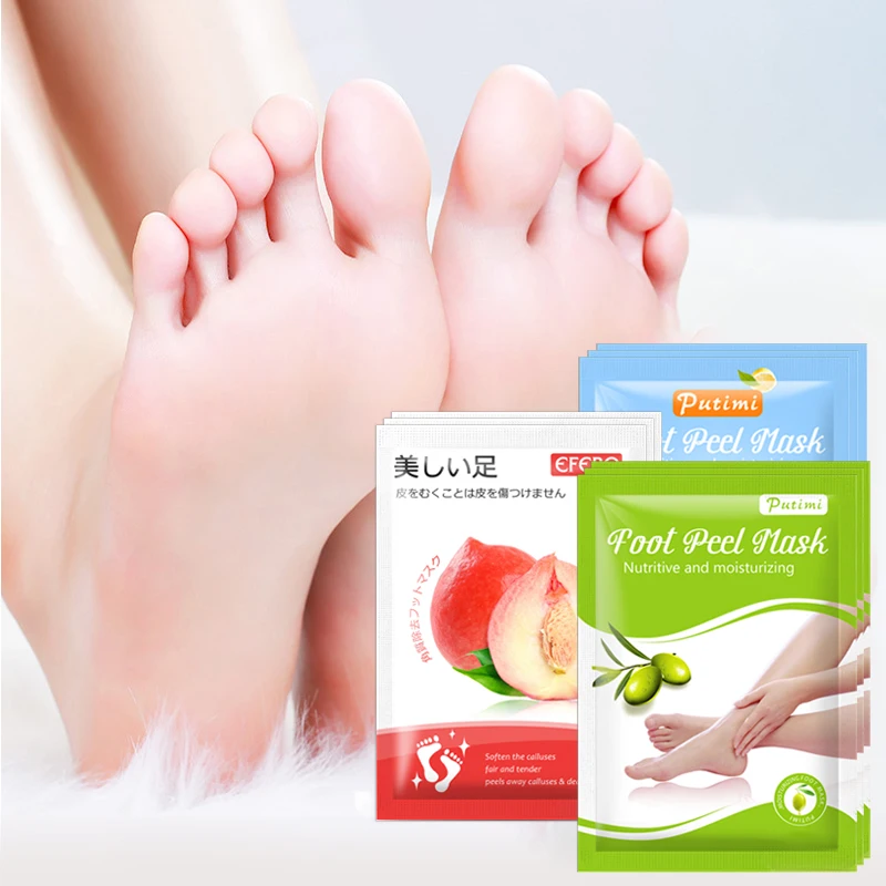 

3Pair Feet Exfoliating Foot Mask Skin Care Peeling Dead Skin Heels Feet Mask Socks for Pedicure Socks Foot Cream for Heels Legs