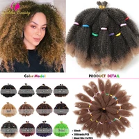 afro kinky bulk twist braids hair extensions synthetic short culry crochet braids hairstyles ombre brown bug 12 golden beauty