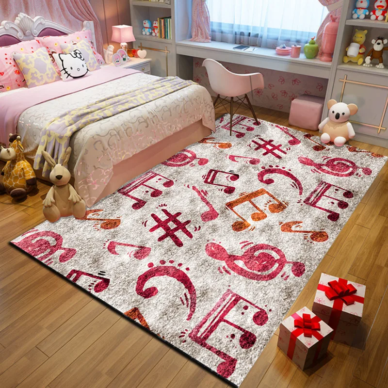 Мультяшный музыкальный гитарный ковер домашний для спальни гостиной коврики