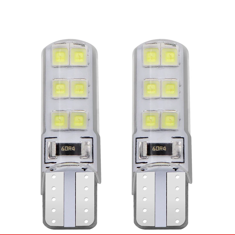 10 шт. T10 светодиодный водонепроницаемый силикагель 2835 SMD; Автомобильные светодиоды лампы 12 В Авто Canbus Клин свет номерной знак сигнальная Поворотная лампа