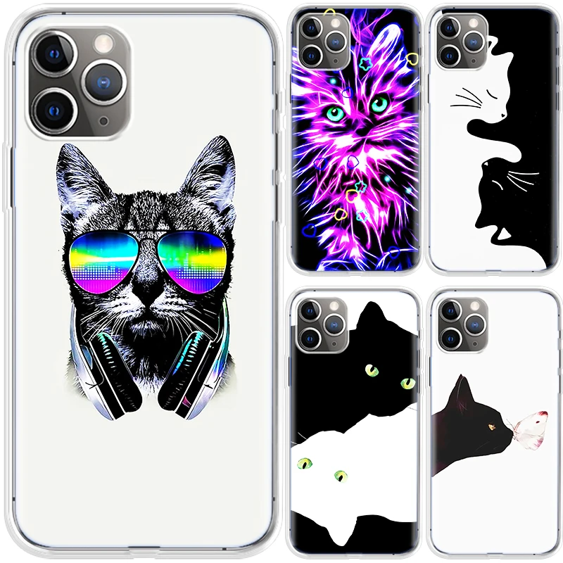 Готовить Кошка мягкий чехол для Apple iPhone 11 Pro max iphone 12 Мини SE 2020 7 8 6 5 5s 6S Plus X XR XS MAX