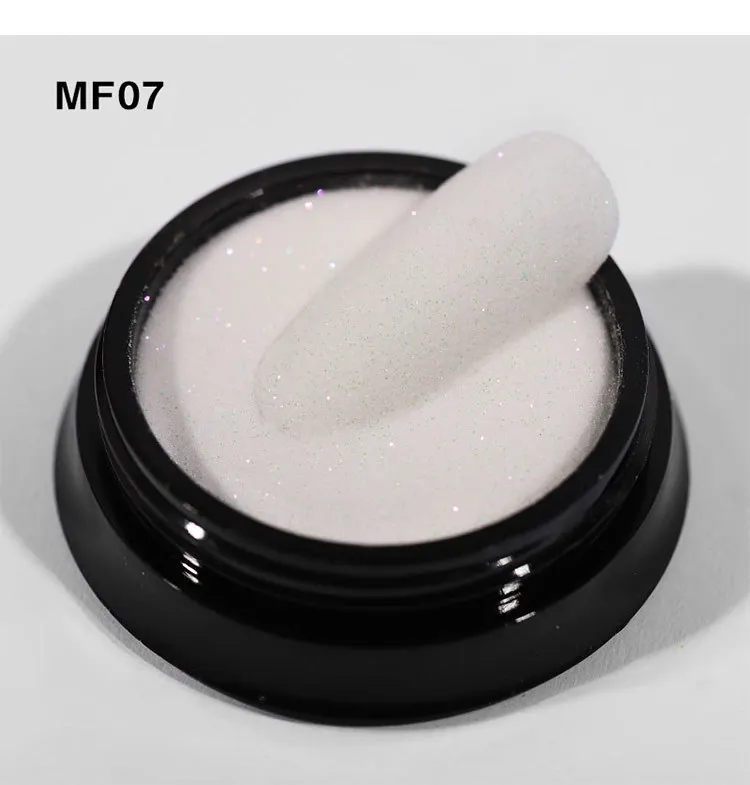 MF07 1 коробка звездный свет черная марля порошок сахар блеск ногтей пыль лазер градиент ногтей пигмент с голографическим эффектом Блеск ногтей украшения - Цвет: MF07