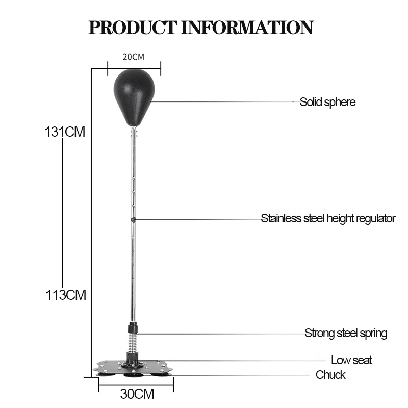 

Metal Base Adjustable Fitness Boxing Punch Pear Relaxed Boxing Punching Bag Speed Bag For Adults/Kids Boxing Equipment