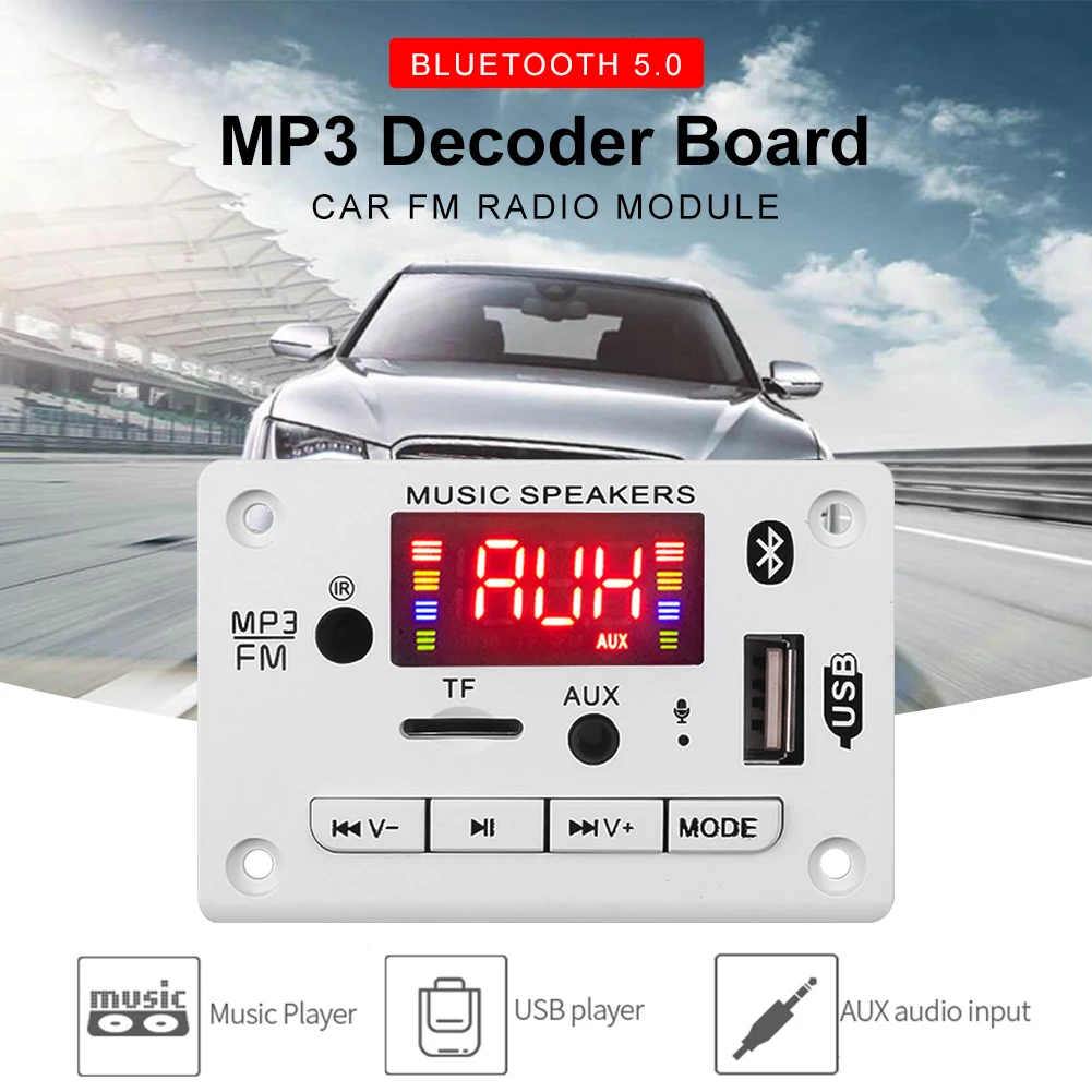 Mp3-плеер без использования рук декодер плата 5 В Bluetooth 0 автомобильный