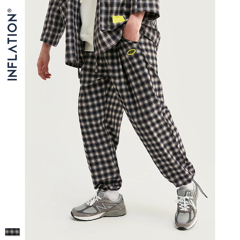 INFLATION 2020 DESIGN Loose Fit Men Blazer Suit In Black White With Check Terno Masculino Blazers Streetwear | Мужская одежда