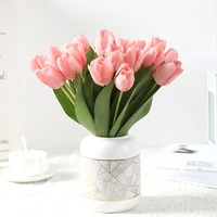 1pcs 35cm fake flower realistic faux tulips arrangement artificial flower for wedding decoration flower wall and home decor