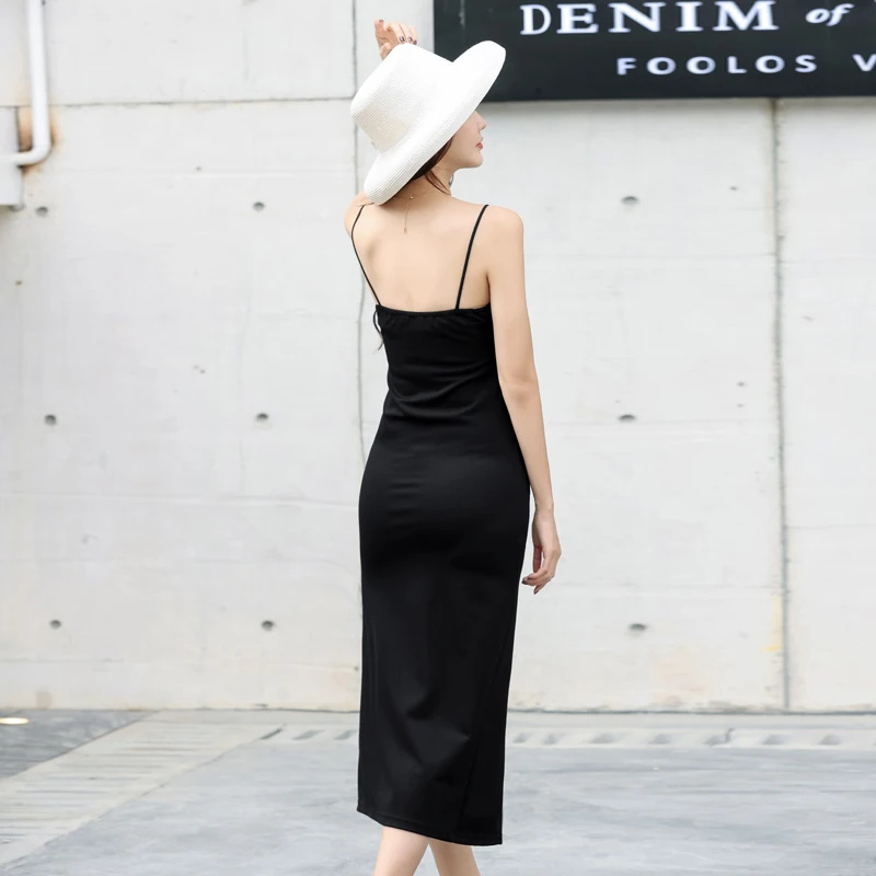 

Camisole Long 2021 Spring and Summer Women's Sexy Sheath Slim Split V-neck Sleeveless Bottoming Dress