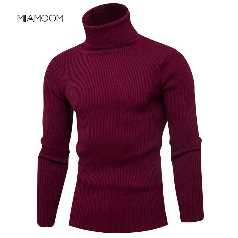 Свитер мужской однотонный водолазка вязаный модный красивый пуловер базовый