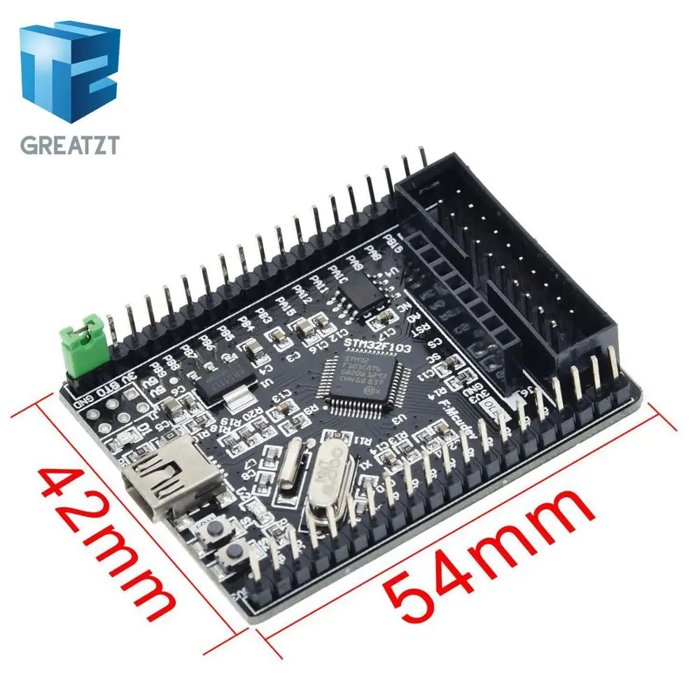 Обучающая системная плата GREATZT Stm32f103c8t6 Stm32f103 Stm32f1 Stm32 оценочный комплект макетная