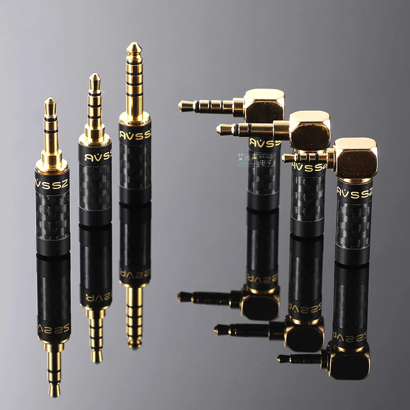 AVSSZ углеродное волокно прямой/угловой разъем 3 5 мм Джек стерео наушники сварочная